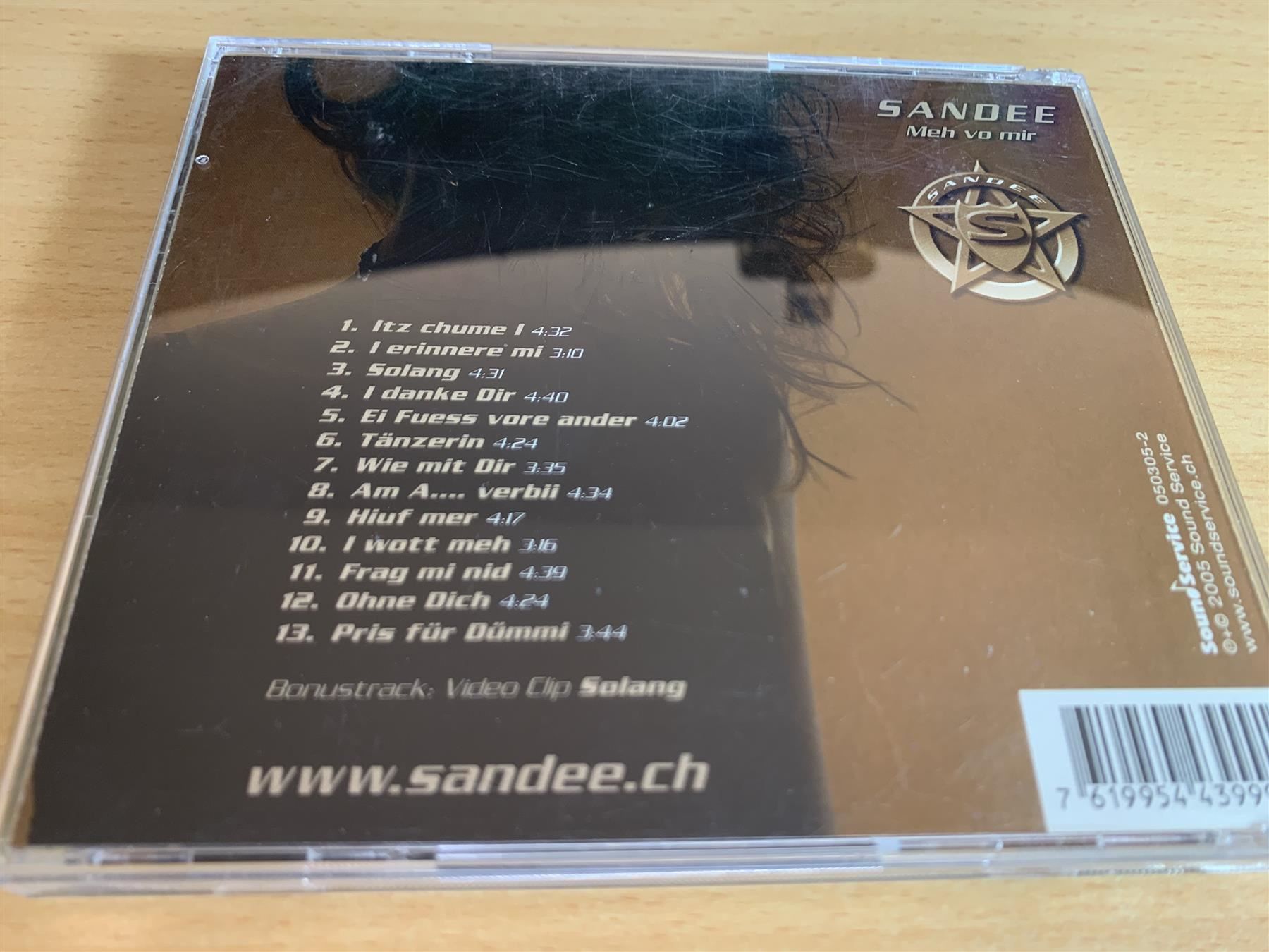 CDs: Sandee – Meh Vo Mir – Gebraucht aus Rikon im Tösstal von Alpenmutz 1