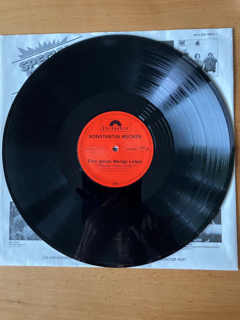 Vinyles: LP Konstantin Wecker, Eine ganze Menge Leben – D'occasion à winterthur par Grami1 2