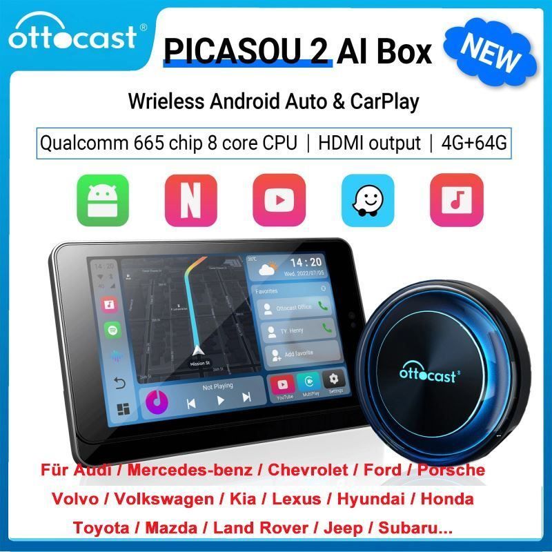 Lettore multimediale & Streamer: CarPlay AI Box Android Auto 4+64GB – Nuovo e nell'imballaggio originale da Malans GR venduto da BUYBEST-Schweiz