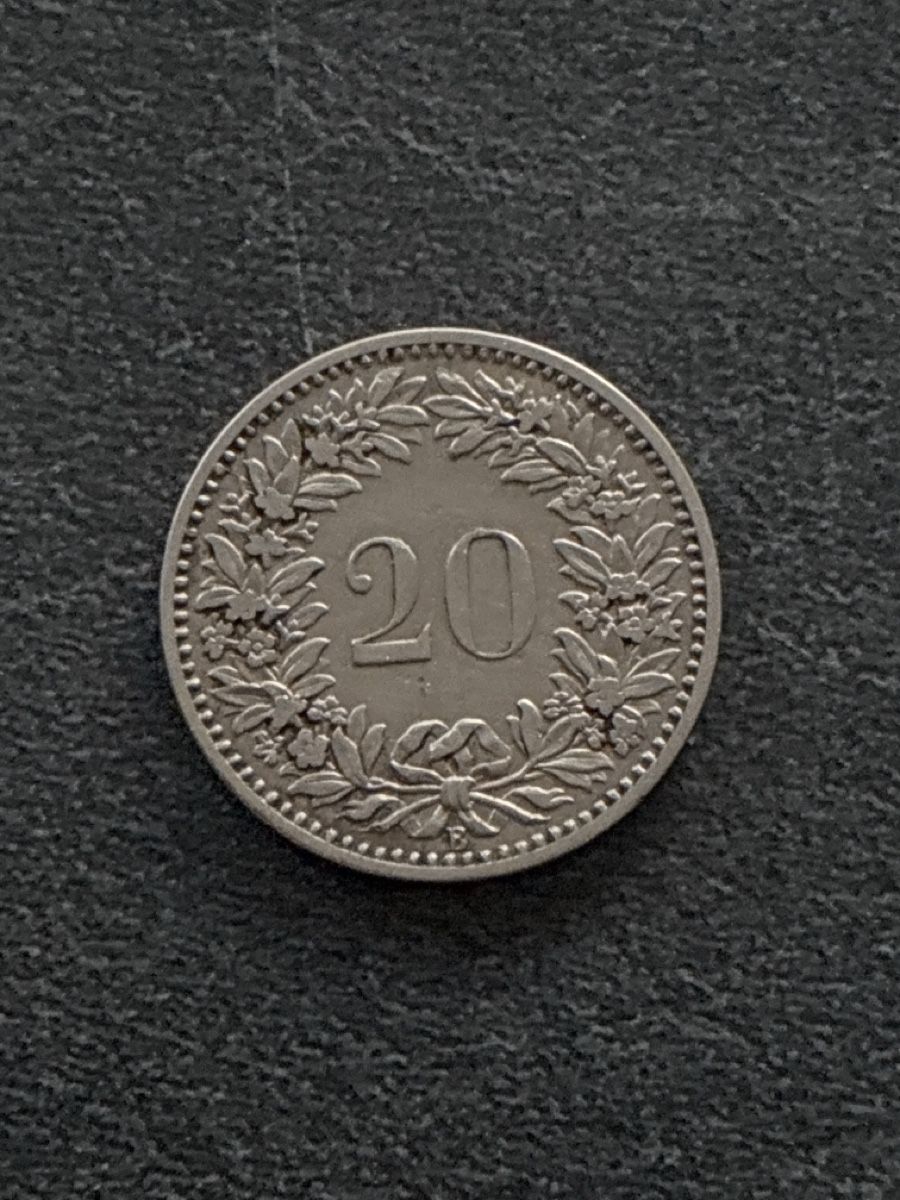 Tutti le monete: Nr. 55: 20 Rappen, schweizer Franken, 1885 – Usato da Burgdorf venduto da Yakari5165 1