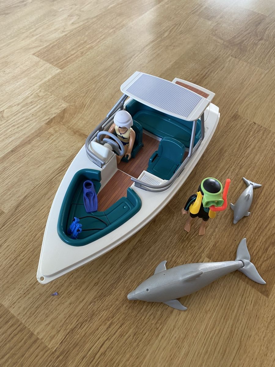 Playmobil Giocattoli: Playmobil Motorboot mit Taucher – Usato da Küsnacht ZH venduto da Ameise099