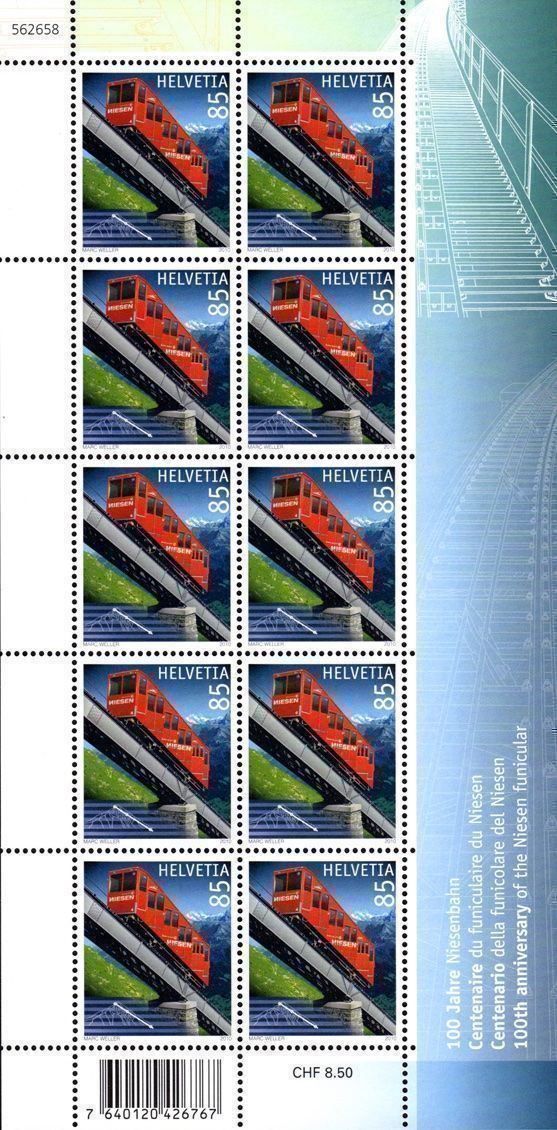Tutti i francobolli: Kleinbogen Niesenbahn** 2010 – Nuovo (secondo la descrizione) da Dottikon venduto da haeusibuh5