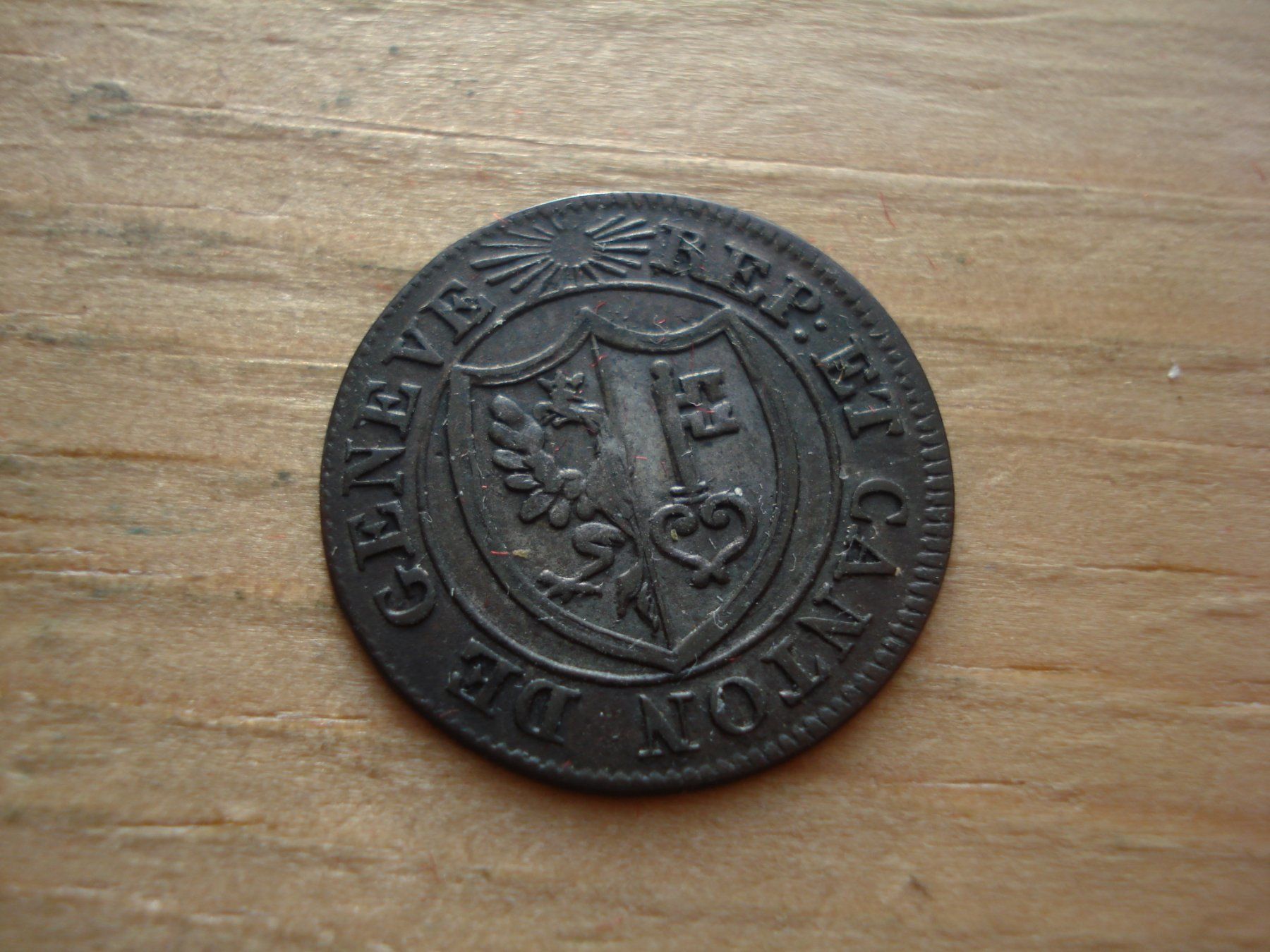 Alle Münzen: (N5) Genève Un sol 1819 – Gebraucht aus Erlach von Net-Coins 1