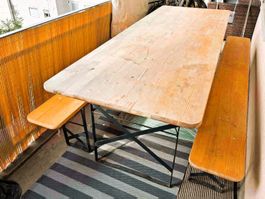 100% Schweizer FSC Holz Festbankgarnitur Tisch 2 Bänke 🇨🇭