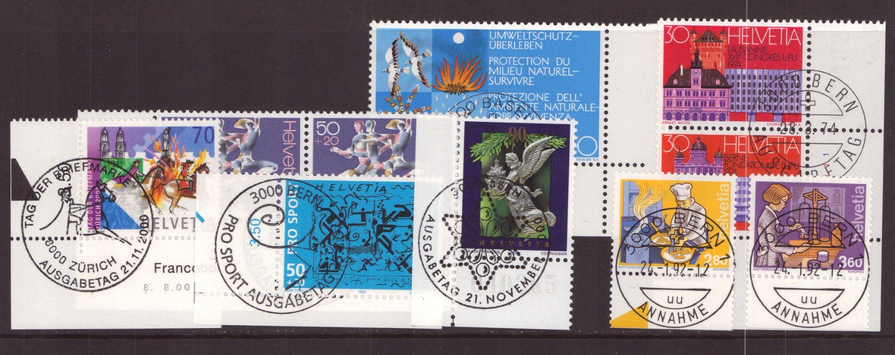 Tutti i francobolli: Diverse Briefmarken mit schönem Ausgabestempel – Usato da Eggersriet venduto da stamp303