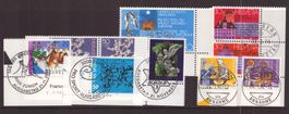 Diverse Briefmarken mit schönem Ausgabestempel