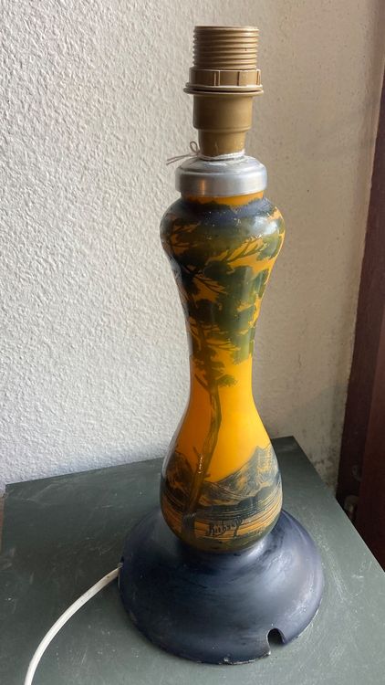 Lampe pied pâte de verre - France