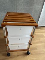 Zwei Rollwagen mit 3 Schubladen Holz Metall gebraucht