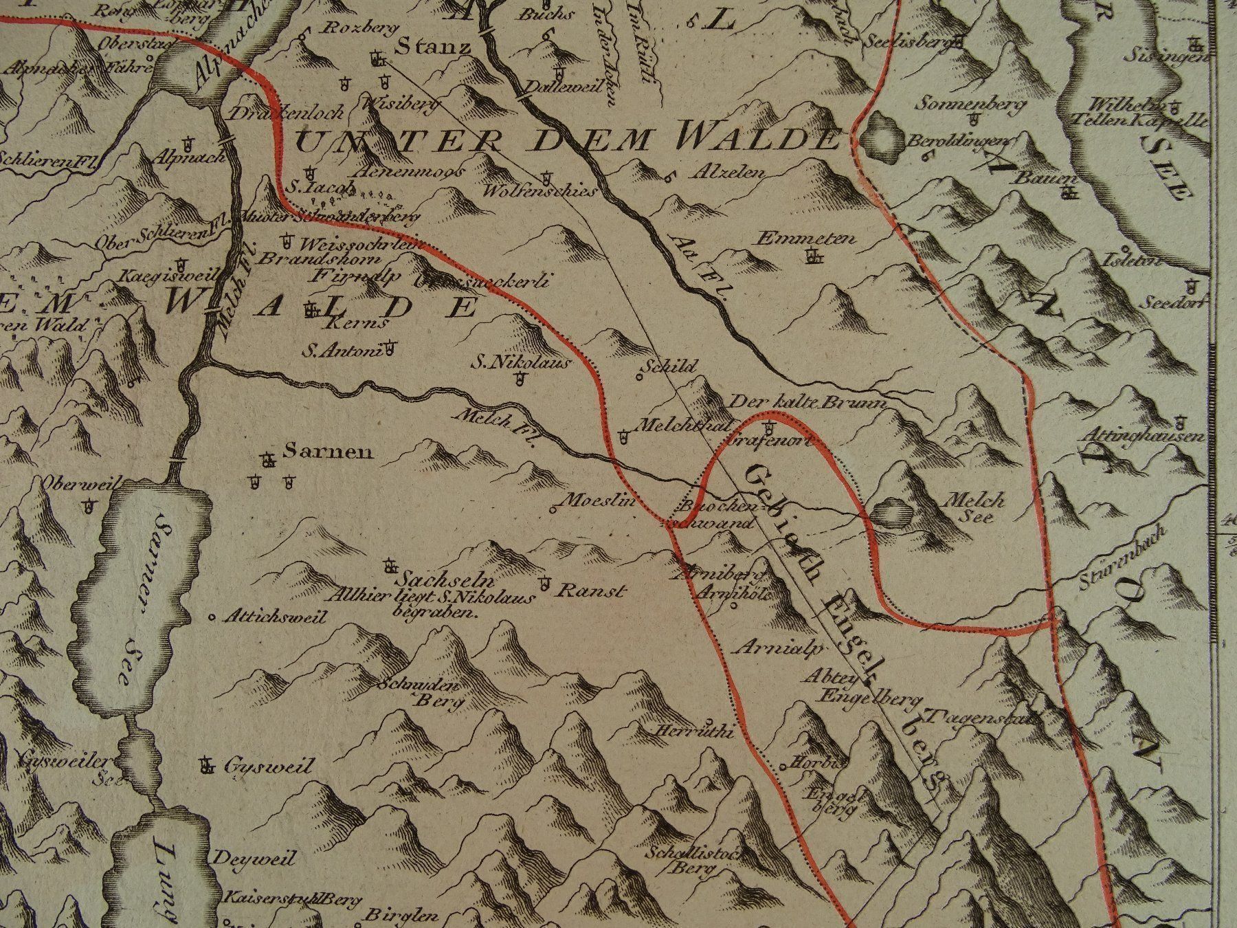 Stiche: DER KANTON UNTERWALDEN, REILLY 1791 – Gebraucht aus Grüningen von Kartensammler 7