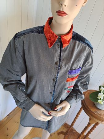 ATTENZIONE by CARLO COLUCCI Hemdbluse Bluse 38 Vintage 80s