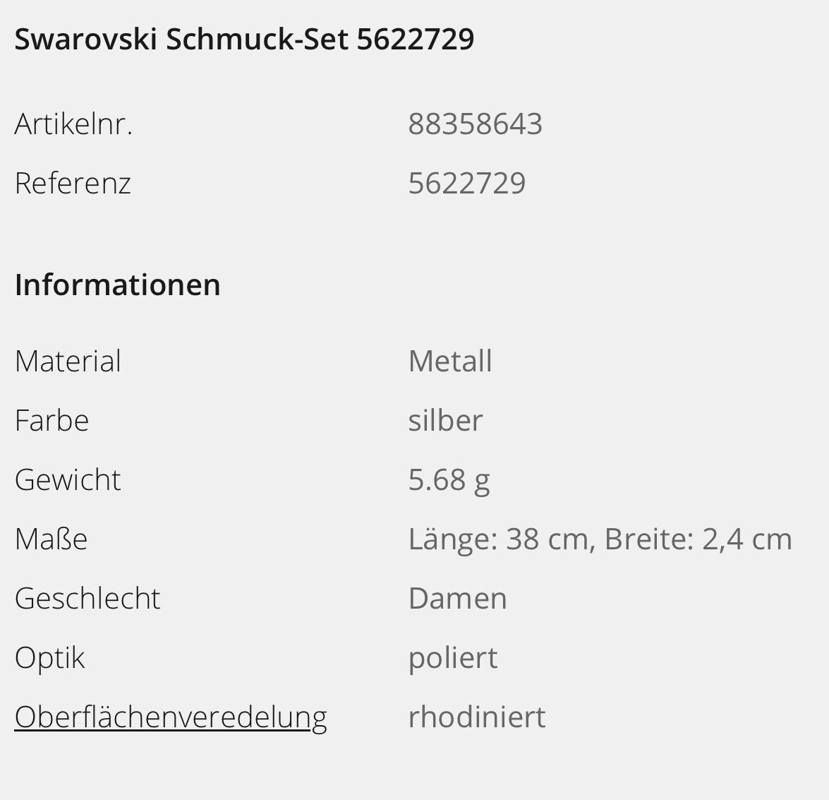 Swarovski Ketten: SWAROVSKI STELLA Set, Halskette mit Ohrstecker – Gebraucht aus Zürich von nadin.nadin2 4