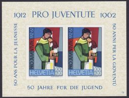 Pro Juventute SBK-Nr. 199, Jubiläumsblock 1962 postfrisch **