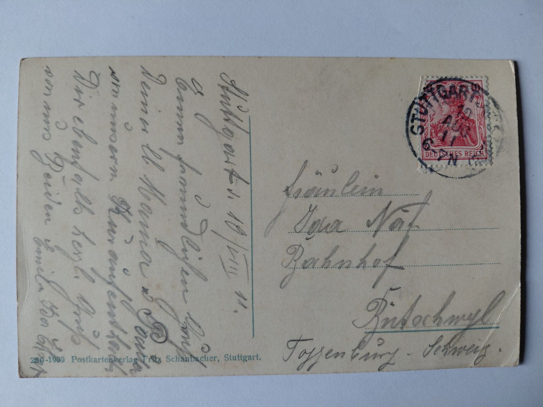 Cartoline postali: Alte Ansichtskarte Stuttgart Marktplatz m. Rathaus, 1911 – Usato da Wattwil venduto da yburgler 1
