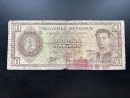 Billet Paraguay 🇵🇾 lei 1952