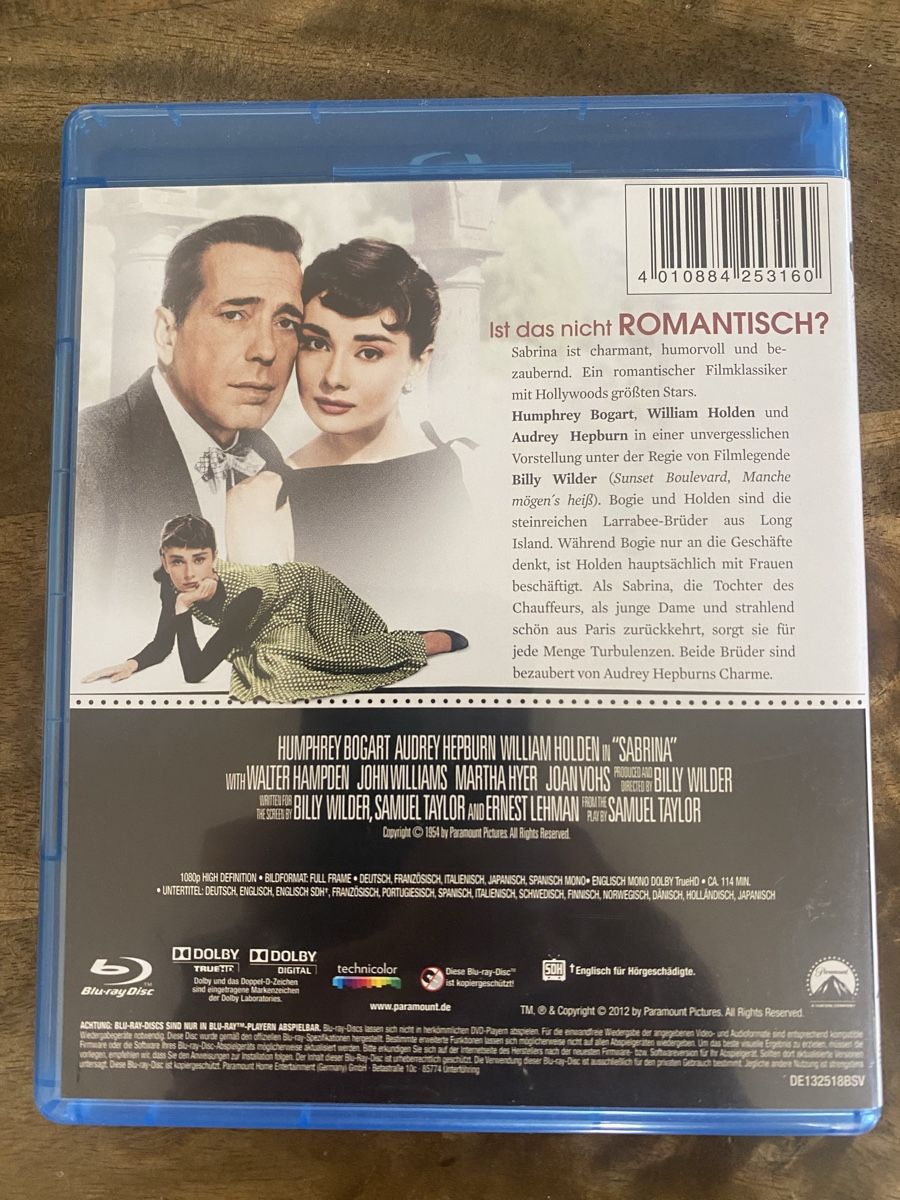 Alle DVDs: Klassiker Sabrina Blu-ray mit Bogart & Hepburn – Neu und originalverpackt aus Rüschlikon von Granulat204 1
