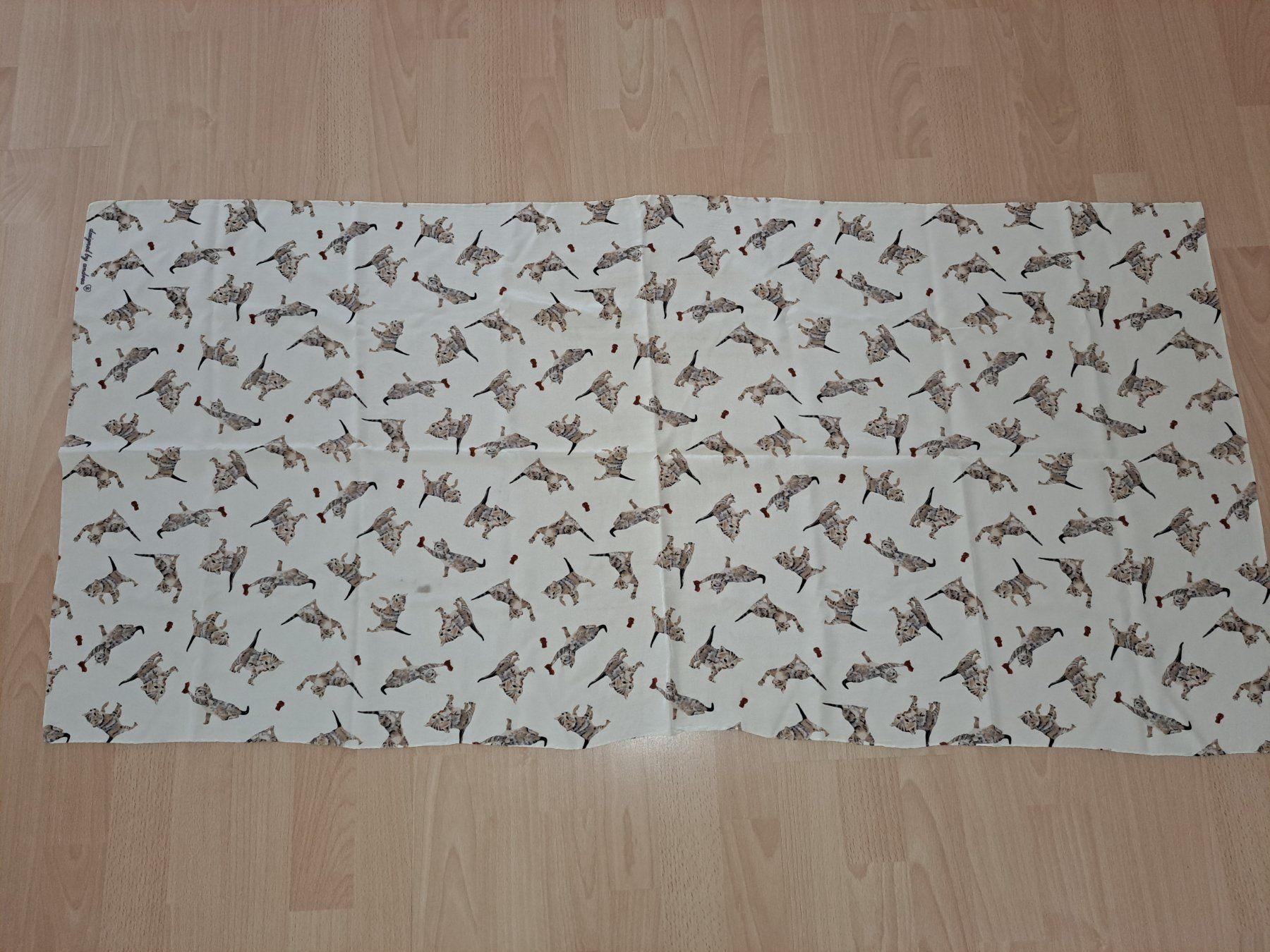 Foulard & Sciarpe: Seiden Schall mit Katzendruck – Usato da Schaffhausen venduto da meteor7 1