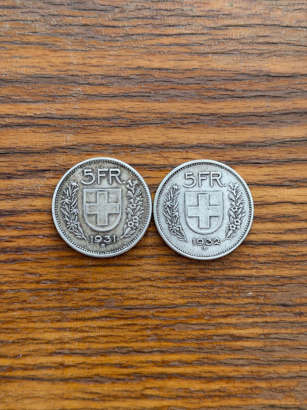 Tutti le monete: 2 x 5 Franken Silber – Usato da Zürich venduto da Abatar