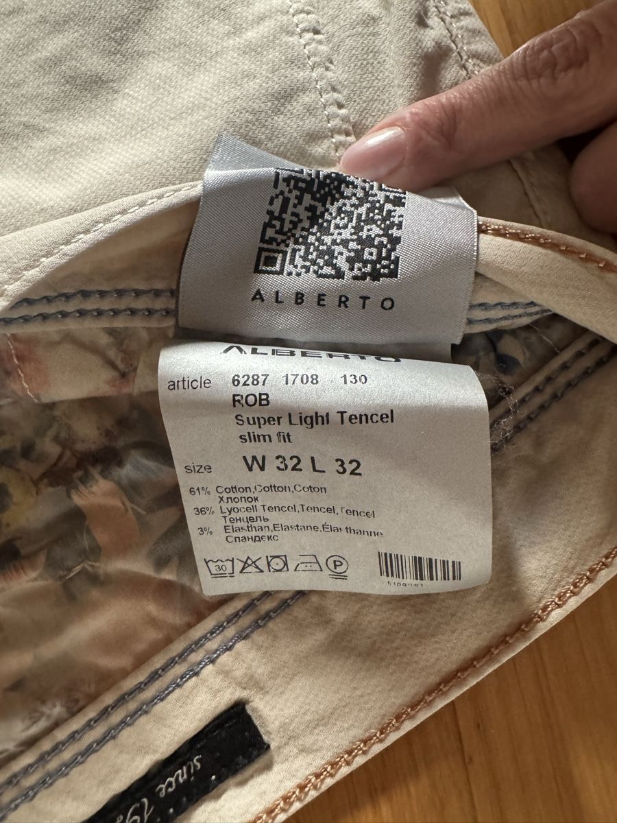 Pantaloni: Men's Beige Chinos 32/32 - Alberto – Nuovo (secondo la descrizione) da Vevey venduto da gun_q2g2 5