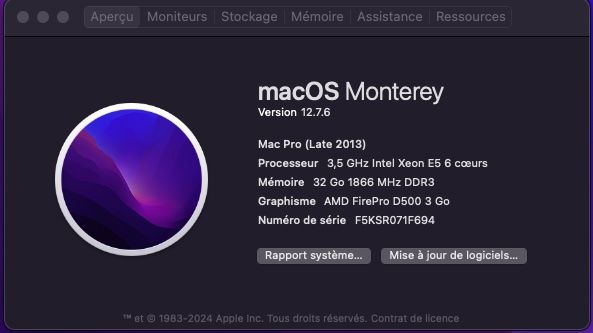 Apple PC: Ordinateur Apple MacPro fin 2013 – Usato da Puidoux venduto da fourmi22 2