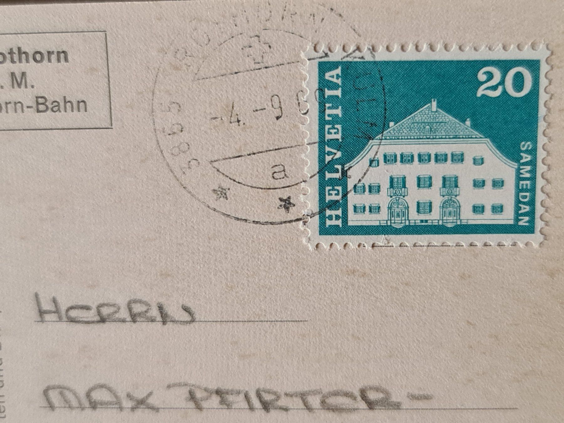 Ansichtskarten: Ansichtskarte Steinwild Brienzer Rothorn 1969 – Gebraucht aus Dintikon von Vexi 1