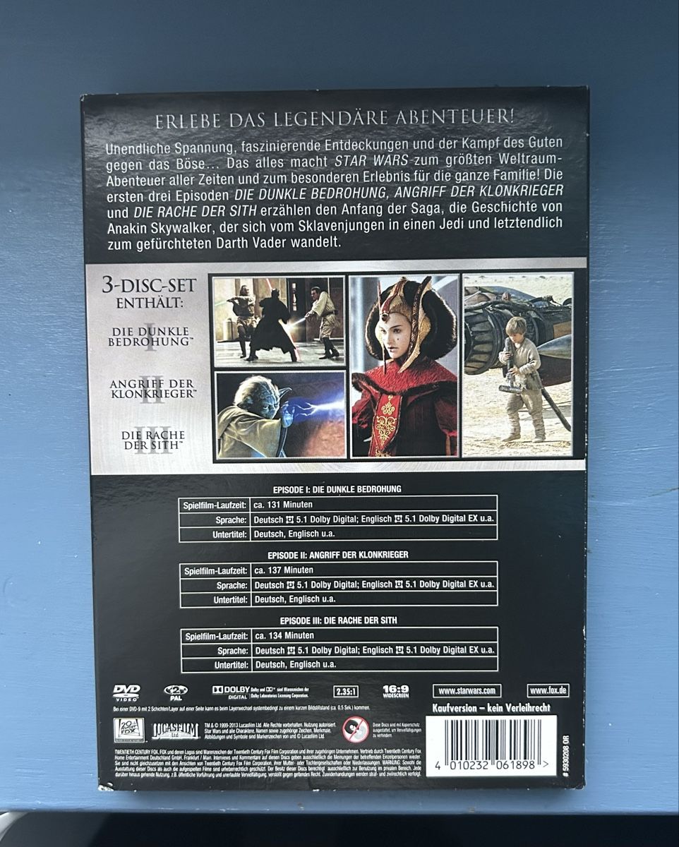 Tutti i DVDs: Star Wars Episode 1-3 – Usato da Hausen venduto da Sabzz 3