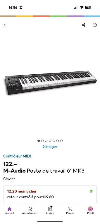 M-Audio Musikinstrumente: Clavier m audio keystation 61 mk3 – Gebraucht aus Montet (Broye) von had_5khn 1