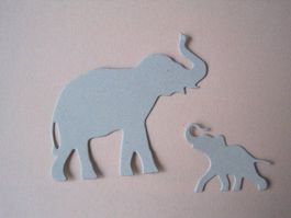 Stanz-Papier Motive  Elefant
