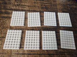 lego 3036 lot de 8 pièces White Plate 6 x 8