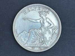 TOP: Schweiz 5 Franken 1850 A – Sitzende Helvetia