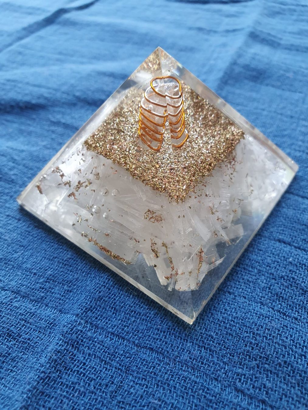 Minerali & Pietre curative: Orgon Pyramide Selenit Blume des Lebens – Nuovo (secondo la descrizione) da Allschwil venduto da Jojina123 2