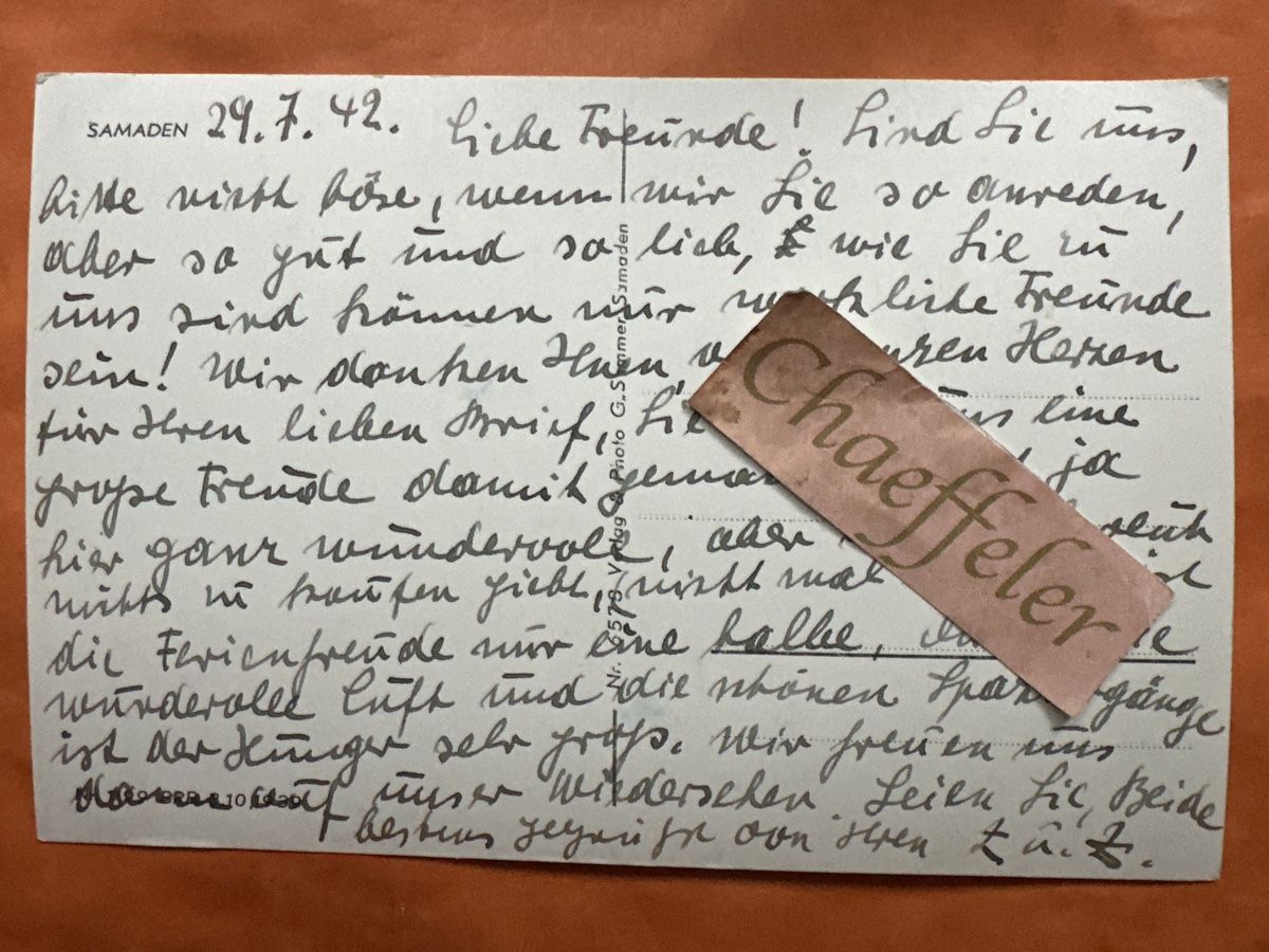 Cartoline postali: 1942 Samaden, Graubünden, Rarität – Usato da Zürich venduto da Chaeffeler 1