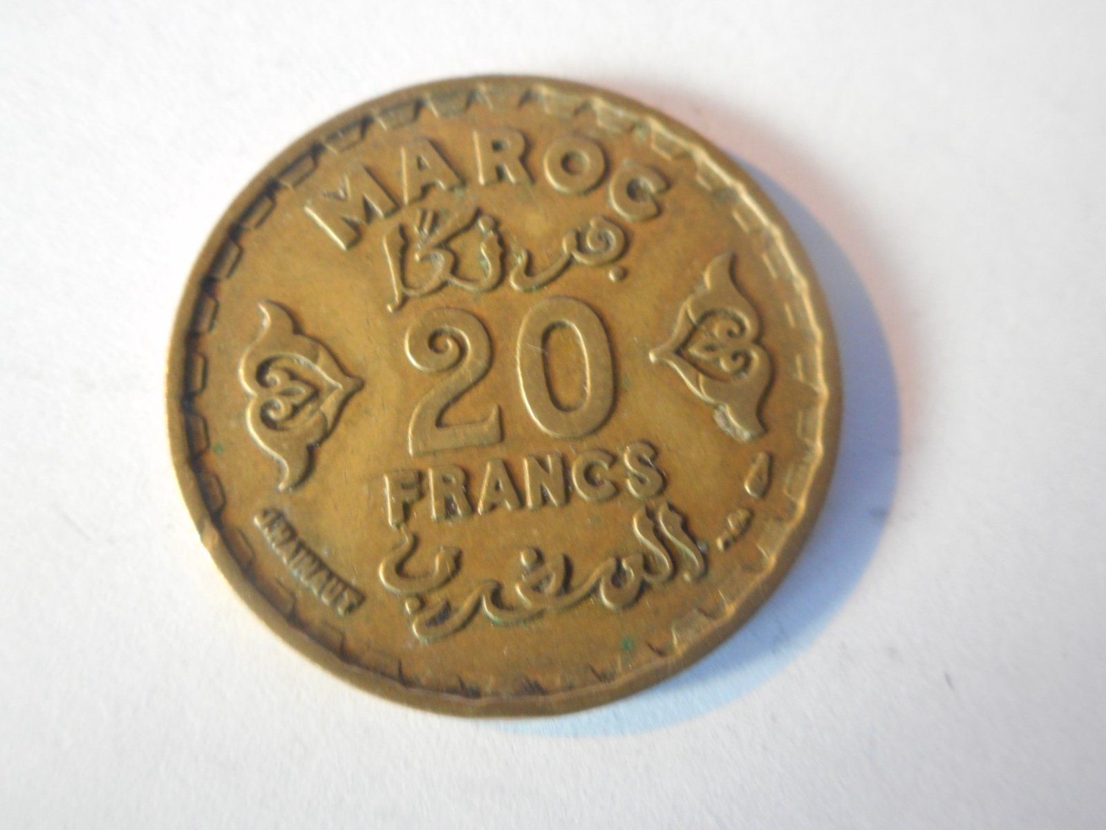 Tutti le monete: 20 Francs Maroc / Marokko  1371/1952 – Usato da Kriegstetten venduto da pizlad2010 1