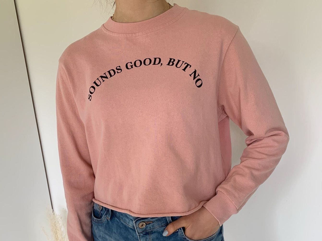 Pull&Bear Maglioni & Felpe: PULL & BEAR Pullover Crop Pink Gr XS Raw cut – Usato da St-Aubin FR venduto da Tiweety