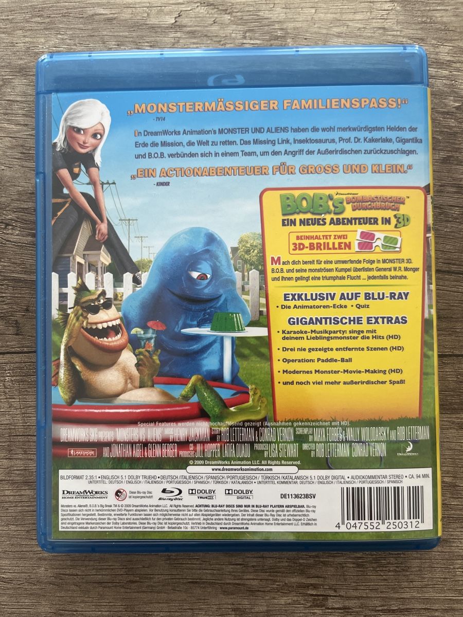 Tutti i DVDs: Monster und Aliens Blu-ray 3D – Usato da Frutigen venduto da abr_w5b2 2