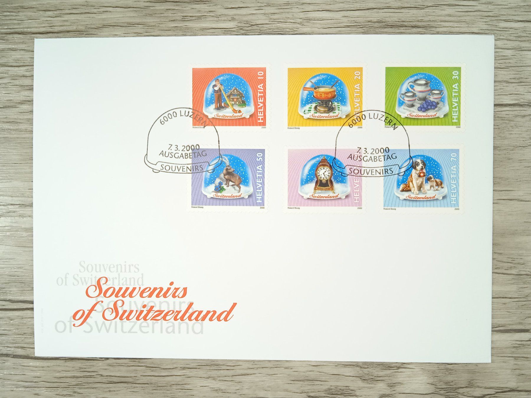 Alle Briefmarken: TR62 Enveloppe + Timbre Suisse 2000 – Gebraucht aus Cousset von Patrick_Collections