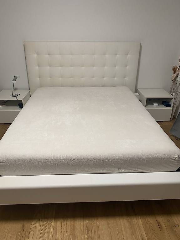 Letti: Doppelbett weisses Kunstleder – Usato da Gelterkinden venduto da Jaba75 4