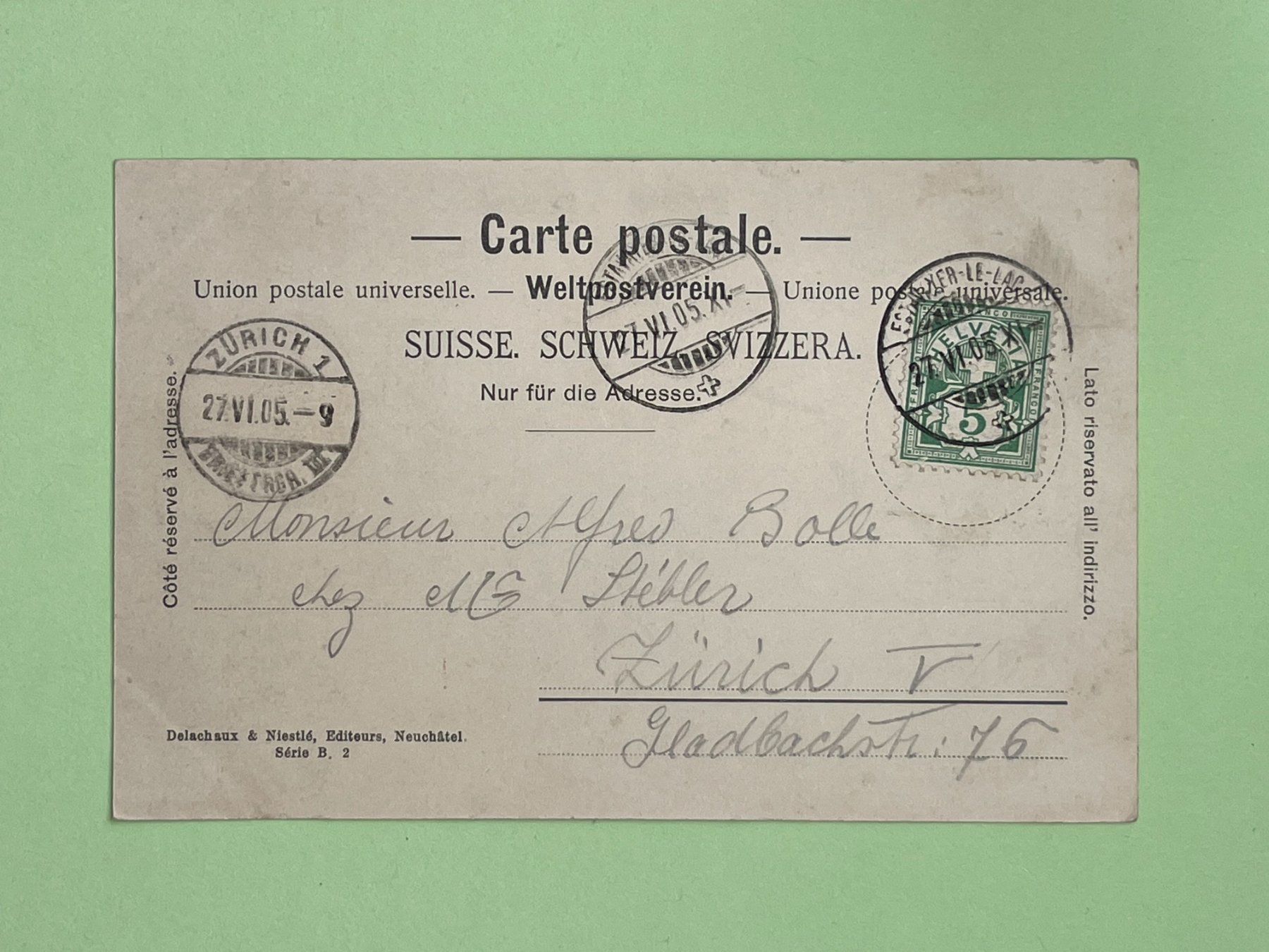 Ansichtskarten: Estavayer - vor 1905 – Gebraucht aus Steg VS von _vinci_ 1