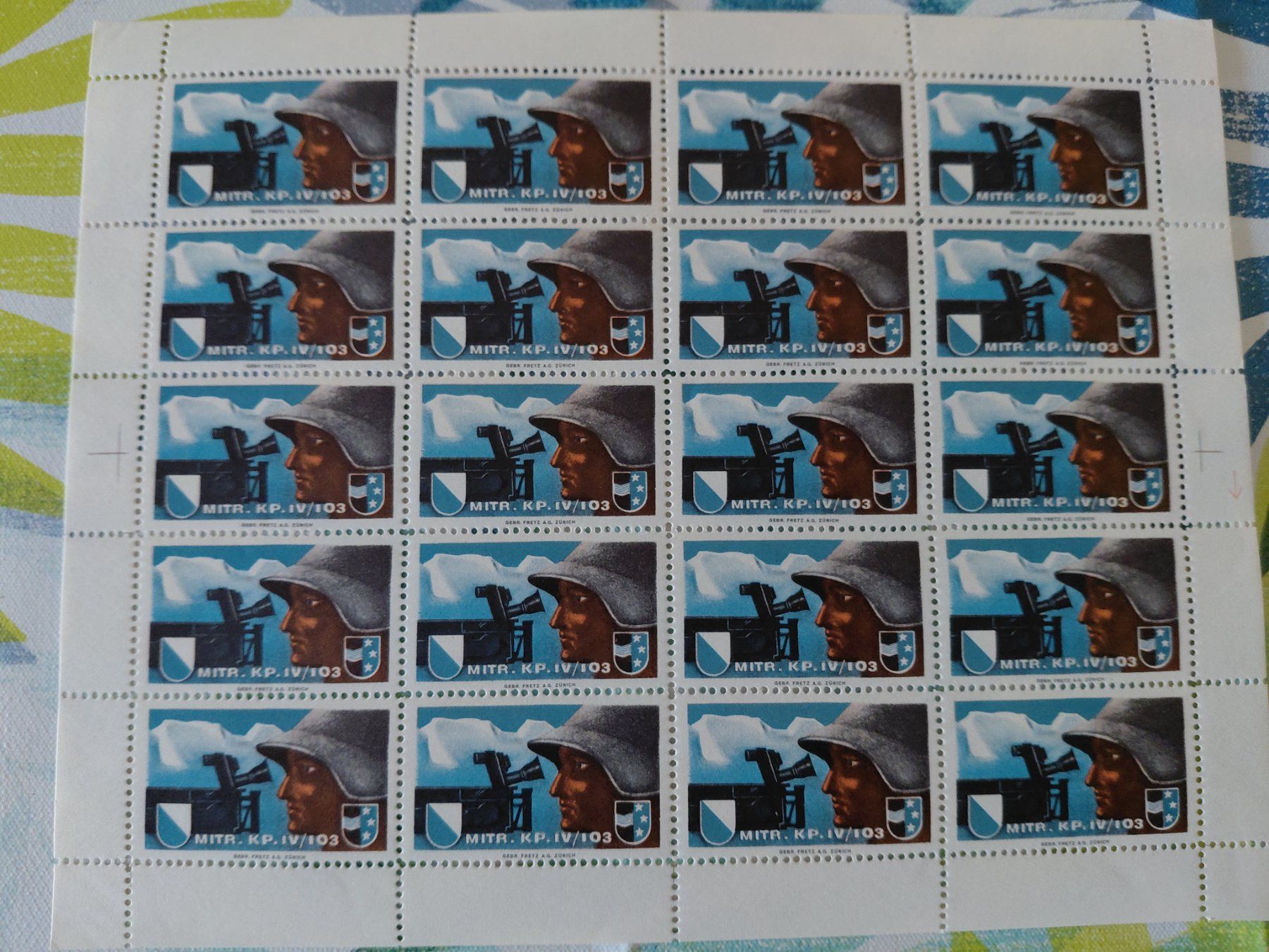 Alle Briefmarken: Toller Bogen Soldatenmarken ** – Neu (gemäss Beschreibung) aus Horw von Onurb008