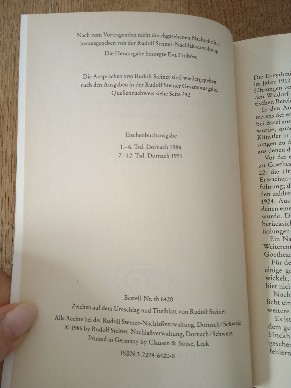 Bücher: Rudolf Steiner Eurythmie – Gebraucht aus Rothrist von MaSa82 2