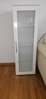 Schmale Vitrine Weiss mit Glastür, 4 Einlegeböden, sehr g...