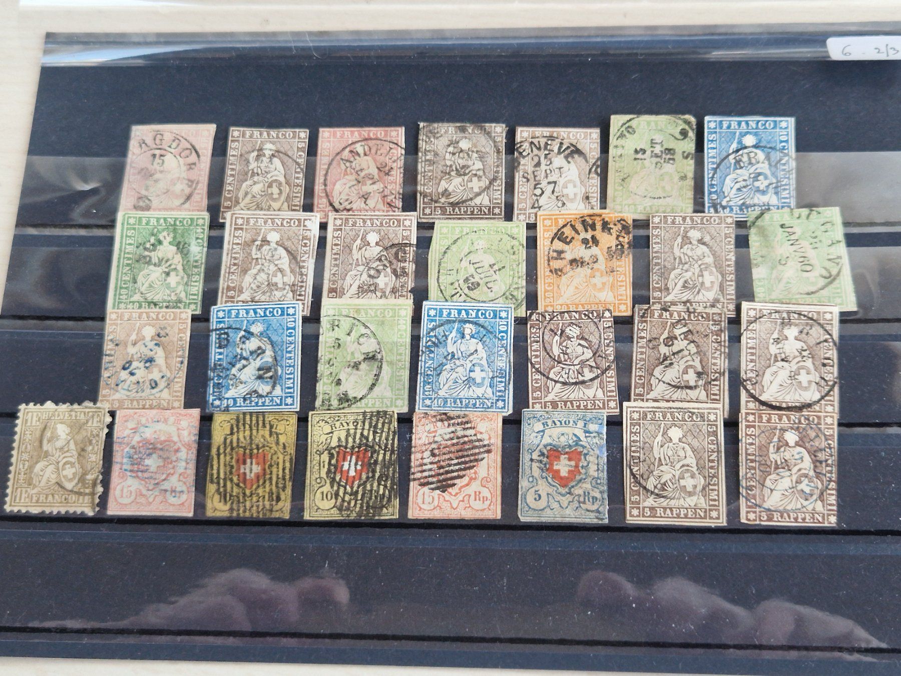 Alle Briefmarken: Ansammlung Rayon / Strubel, ab 1.- – Gebraucht aus Burgdorf von Glossy01
