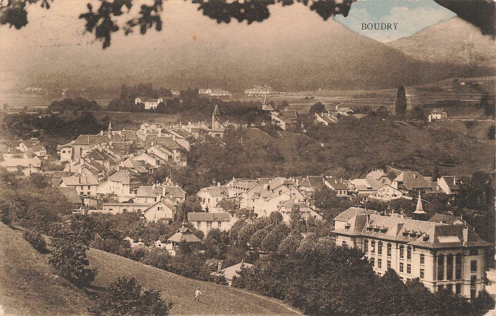 Cartoline postali: Boudry NE Panorama – Usato da Biasca venduto da Blenio71