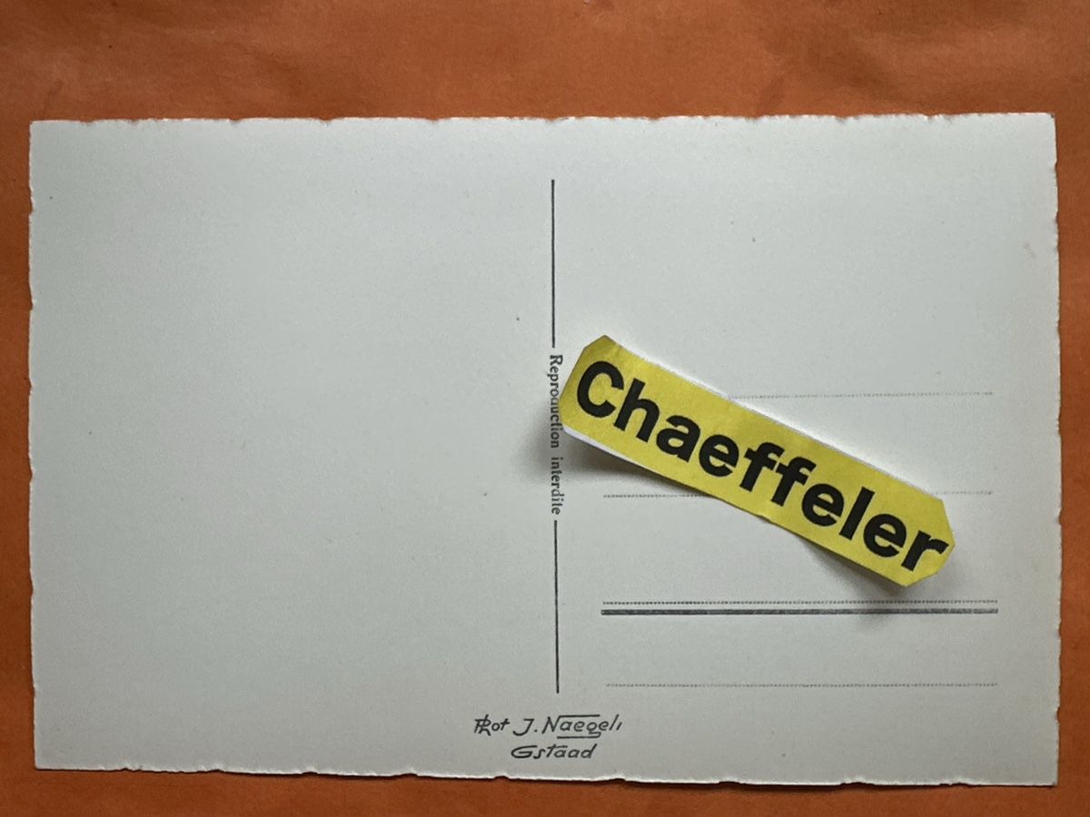 Ansichtskarten: Alte Ansichtskarte: Gstaad mit Wildhorn – Gebraucht aus Zürich von Chaeffeler 1