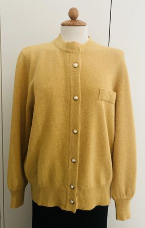 Strickjacke Paola Neri gelb Gr.M,  Wolle /Angora Mix