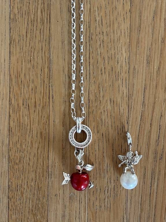 Thomas Sabo Catenine: Thomas Sabo Halskette mit 2 Charms – Nuovo (secondo la descrizione) da Zürich venduto da Tamara066