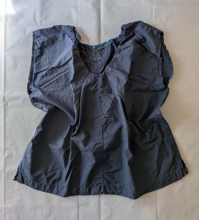Blusentop Baumwolle graublau Gr. 44