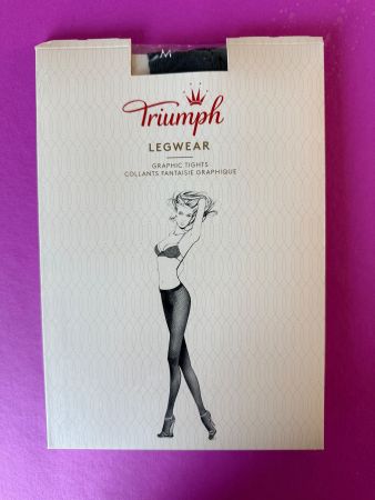 TRIUMPH, Netzstrumpfhose GRAPHIC TIGHTS, Grösse M, Schwarz