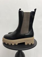 Neue S. Oliver Chelsea Boots schwarz beige 37