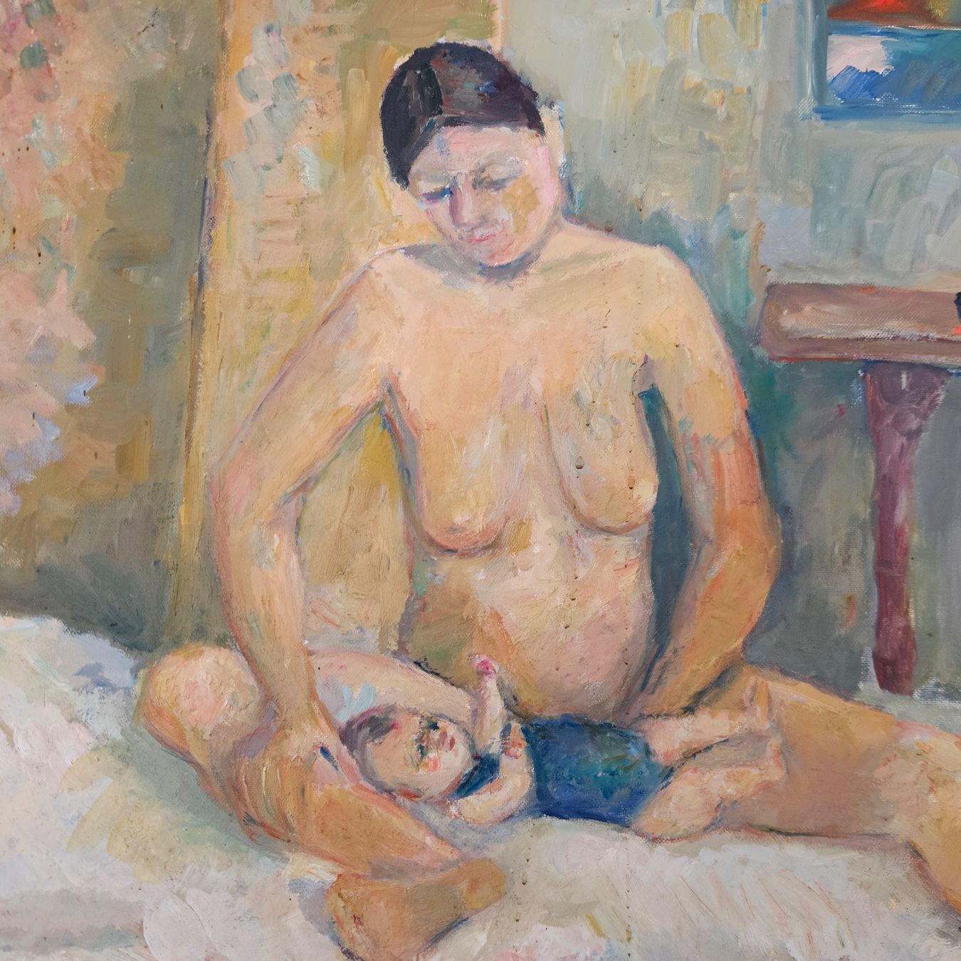 Gemälde: Ölgemälde - Mutter mit Kind – Gebraucht aus Rieden AG von sam5432 1
