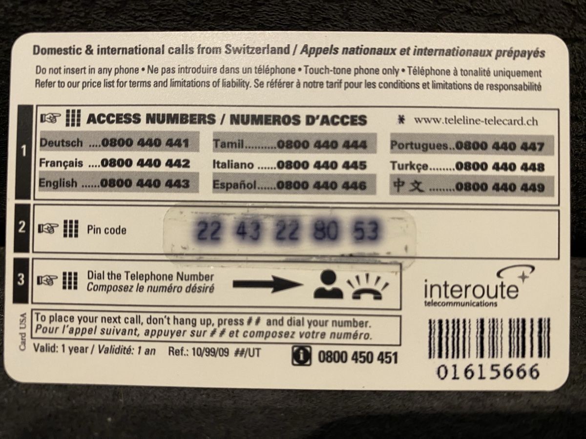 Cartes de téléphone: Teleline – D'occasion à Lausanne par babacard10 1
